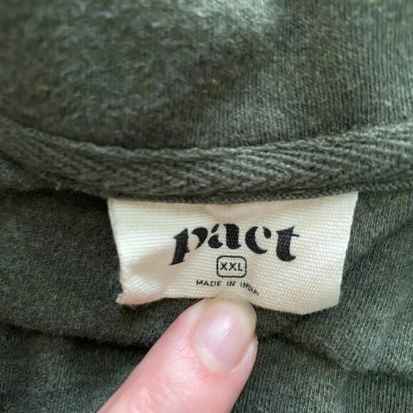 Pact Womens Organic Cotton Airplane Blazer Sz XXL Green Jacket Relaxed Casual - Picture 3 of 8